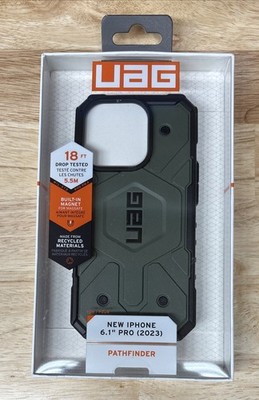 UAG Urban Armor Gear Pathfinder MagSafe Case for iPhone 15 Pro, Olive Drab Green