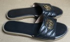 Women slide sandal with Double G in black leather EU 38. See Detailed Pictures. — photo 3