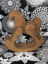 Handmade Wooden Rocking Horse Decoration