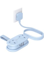 ORICO Travel Power Strip Extension Lead with USB & USB-C Portable UK Plug
