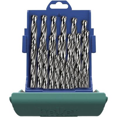 Heller 21961 7 HSS Metal Spiral Tip Kit 19pcs 1mm, 1.5mm, 2mm,