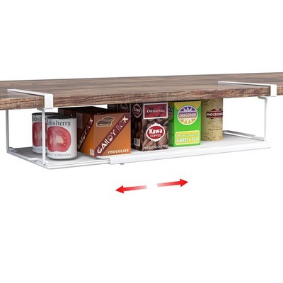 Expandable Under Cabinet Shelf, Extendable Under Shelf Storage with 0.94 Inch...