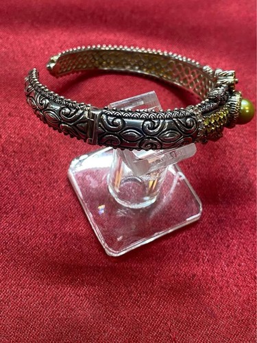 Stunning Barbara Bixby 925 Sterling & 18K Gold Yellow Sapphire & Pearl Bracelet - Picture 4 of 10