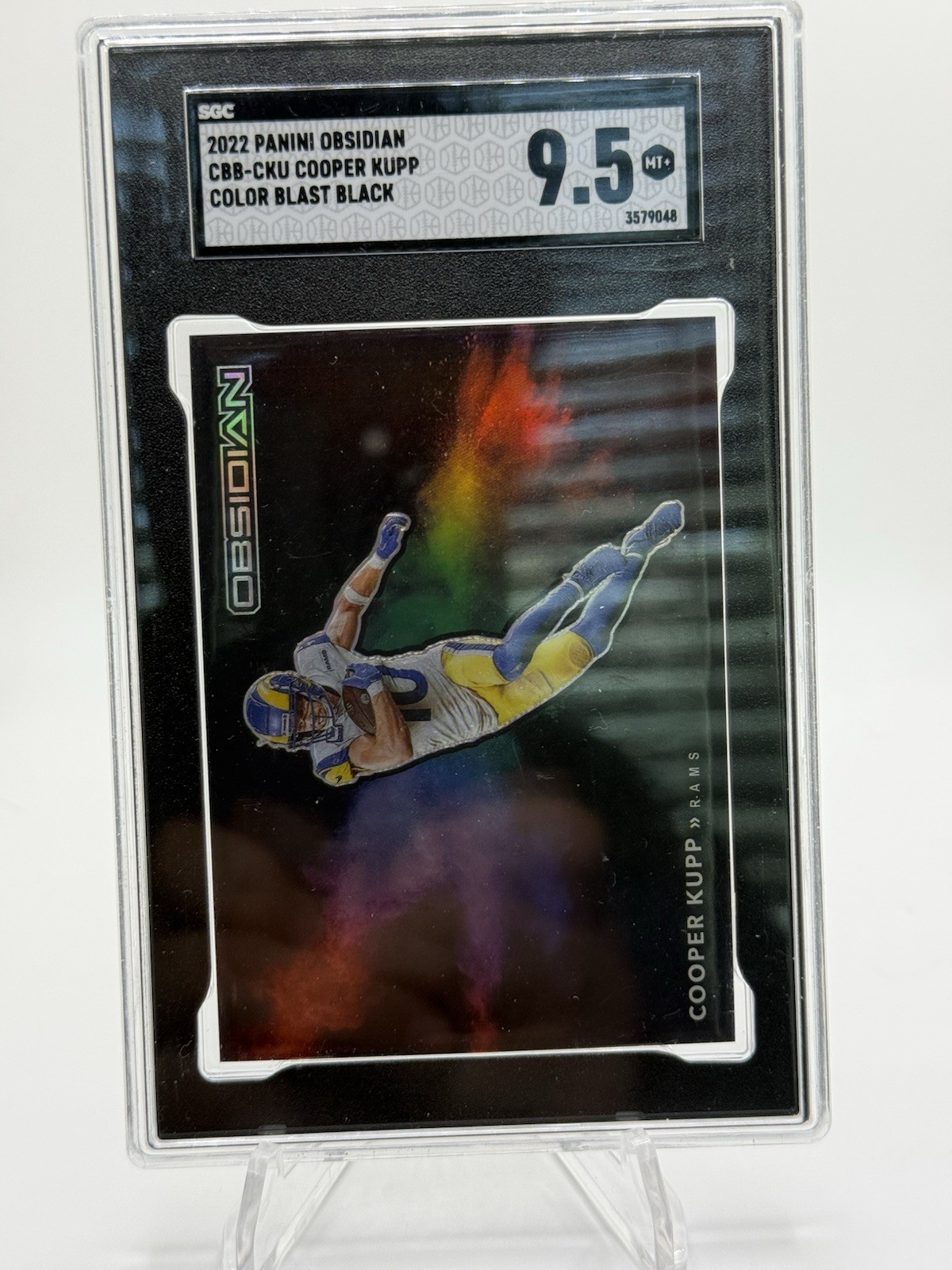 2022 Panini Obsidian - Color Blast Black Cooper Kupp #CBB-CKU CASE HIT