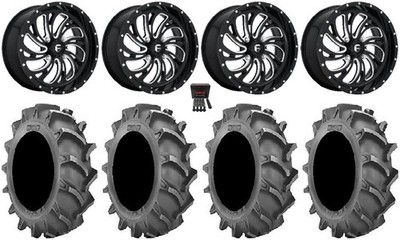 Fuel Kompressor Black 22'' Wheels 40x9.5 BKT 171 Tires Polaris Sportsman