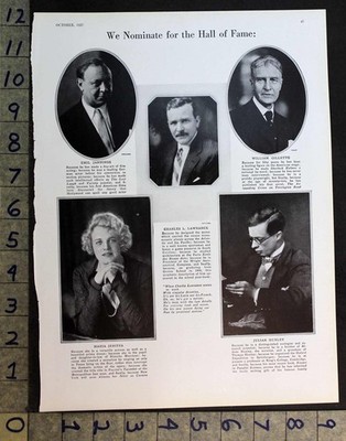 1927 JANNINGS GILLETTE LAWRENCE HUXLEY JERITZA HALL FAME NOMINEE PRINT FC9935