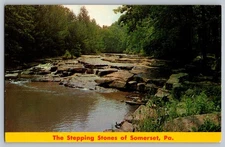 Vintage Somerset PA Stepping Stones Scenic Postcard Chrome Unused