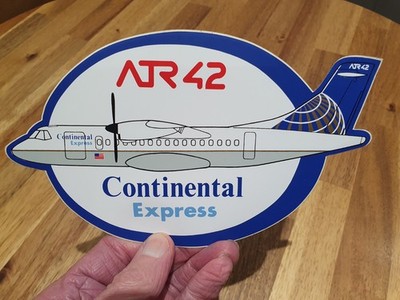 Airline Sticker Continental Express ATR 42