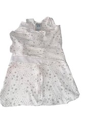 Halo Baby Cotton Sleep Sack Swaddle Newborn 0-3 Months White Gray Stars