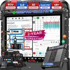 🔥【2-YEAR FREE UPDATE】🔥2025 Autel MaxiSYS Ultra S2 6in1 VCMI2 Car Scanner NEW