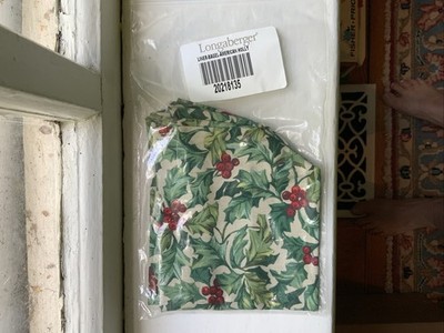 Longaberger Liner Fabric Liner Fits Bagel Basket American Holly Pattern 20218135