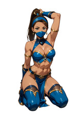 2420 Kitana Sticker, Made In USA, Laminated, Sexy, Waifu, Busty, Curvy
