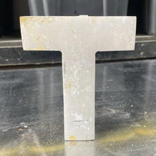 Mountable Galvanized Aluminum Letter T Wall Sign Decorative Decor