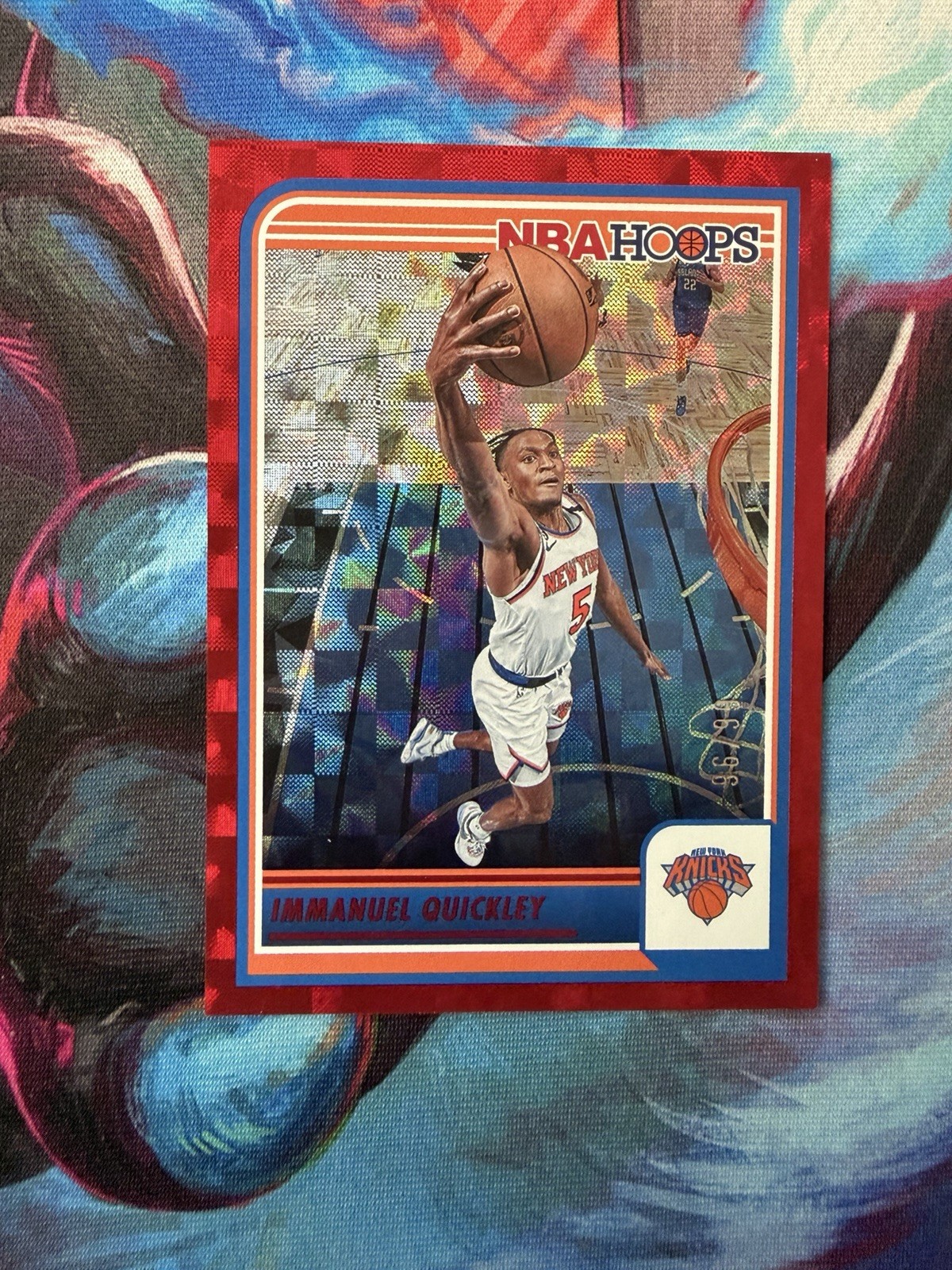 2023-24 Panini NBA HOOPS Immanuel Quickley #160 Hyper Red /99 NY Knicks