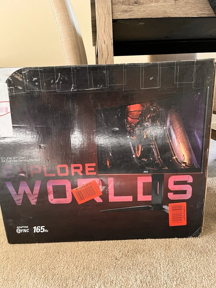 AOC C24G1A 24" 165Hz Curved 1500R Full HD W-LED Frameless Gaming Monitor - Image 3 of 4