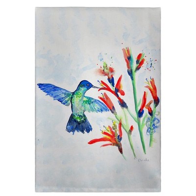 Betsy Drake H Bird and Fire Plant Guest Towel