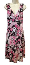 Speechless Junior's Chiffon Dress Sleeveless Ruffle Lined Size 13 Pink Floral