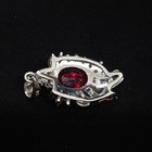 5.66ctw Ruby & White Sapphire Baguette, Tourmaline 925 Pendant 5.6g — photo 5