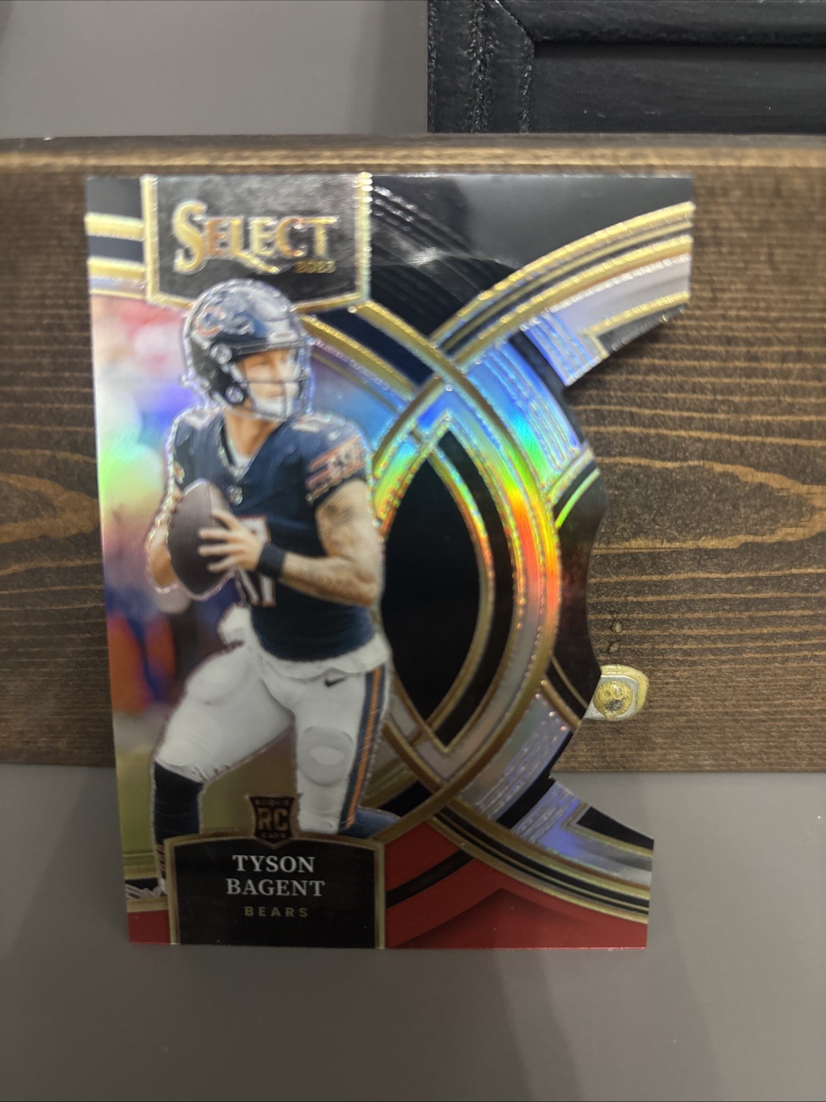 2023 Panini Select - Premier Tyson Bagent #123 Black & Red Prizm Die-Cut (RC)
