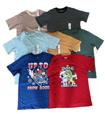 New LOT of 7 t-shirts BOY size 14 - 16 FALL WINTER Christmas colors themes