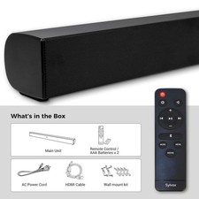 SYLVOX Elf S2 Soundbar Bluetooth 2.0, Waterproof IP65, Outdoor TV Compatible