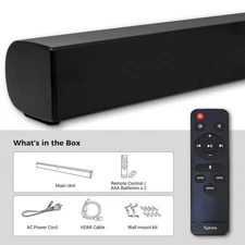 SYLVOX Elf S2 Soundbar Bluetooth 2.0, Waterproof IP65, Outdoor TV Compatible