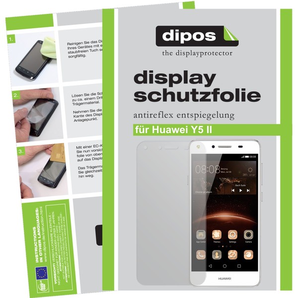 2X Schutzfolie FüR Huawei Y5 Ii Matt Displayschutzfolie Folie Dipos Displayfolie-image