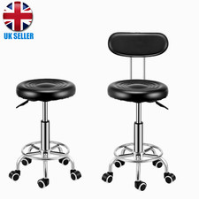 New Backrest Salon Stool Barber Tattoo Manicure Beauty Spa Lift Swivel Chair UK