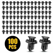 10mm 100 pcs Hole Clips Bumper Car Fender Rivet Fastener Push Type 