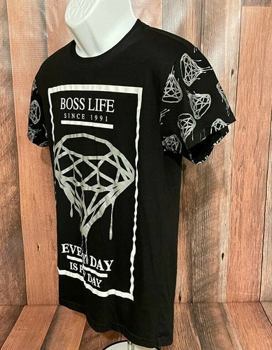 Fresh Laundry Boss Life Graphic Tee Shirt Medium Everyday Is Payday Short Sleeve - Picture 2 of 6