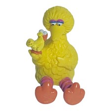 Vintage Applause Sesame Street Big Bird Holding a Bird PVC Figure Cake Topper