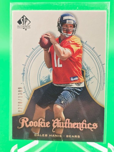 2008 SP Authentics Upper Deck Rookie Caleb Hanie 278/1399 Bears RC Rams Colorad