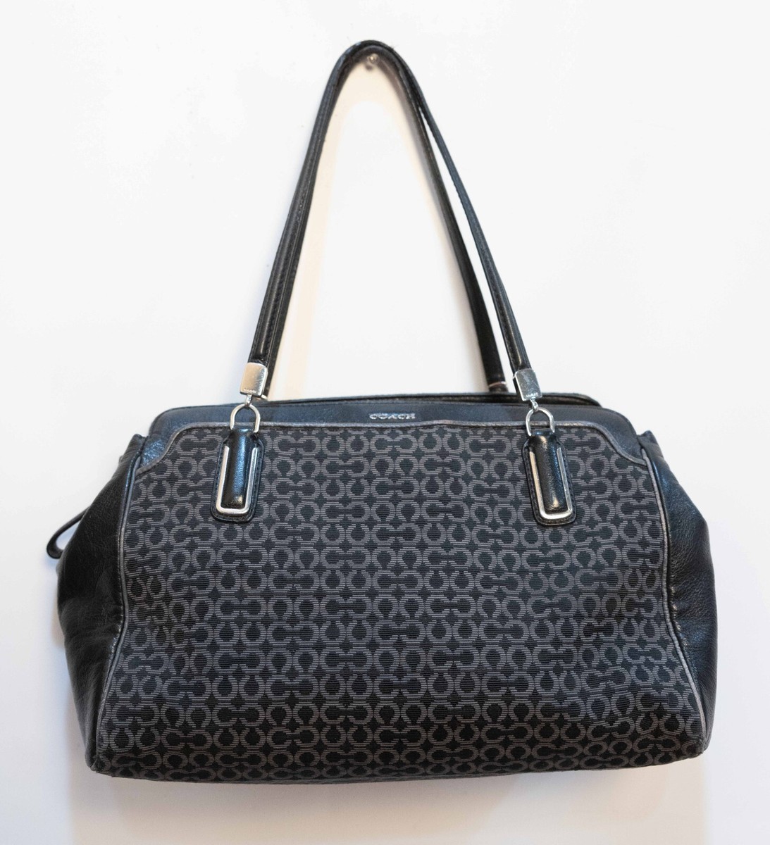 COACH Canvas/Leather Madison Needlepoint Kimberly Carryall