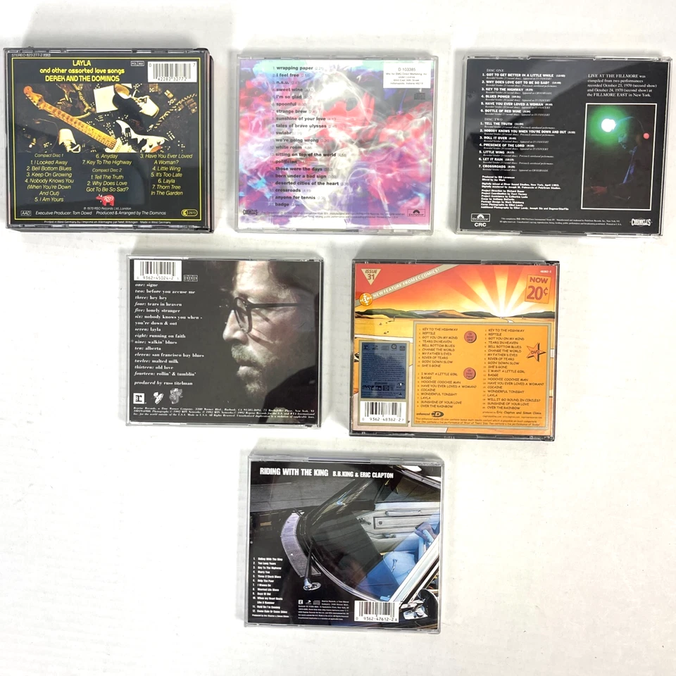 Eric Clapton Cream Derek Dominos лот из 6 компакт-дисков хиты Live Fillmore Layla BB Unplugged - Изображение 3 из 4