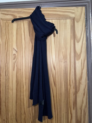 Canada Goose Waffle Scarf Navy Blue - 100% Merino Wool - Bild 2 von 11