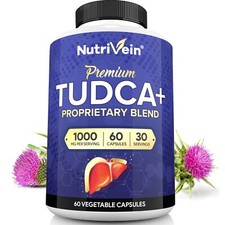 Nutrivein TUDCA Liver Support Supplement 1000mg - Liver Detox and Cleanse