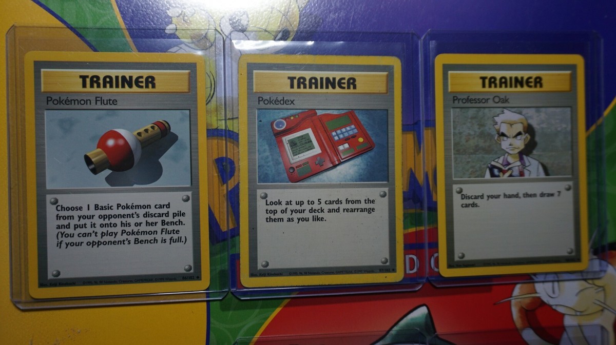 Lot of 11 Pokemon Pokedex Trainer Card 87/102 RARE with 10 other Trainers  Mint