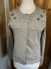 Stunning Zac & Zoe Denim (l3)jacket Stretch Embellished Large