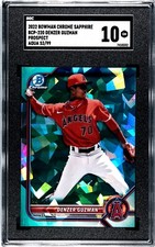 Denzer Guzman - 2022 Bowman Chrome Sapphire BCP-220 - Aqua Parallel 52/99 SGC 10