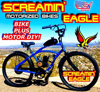 NEW 66cc/80cc 2-STROKE MOTORIZED BIKE KIT PLUS BICYCLE DIY FOR POWER MOTOR BIKE