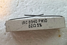 LOT 4PCS TRW 8940 IRC 82 Ohm 82Ω 10W 10 WATT 5% WIRE WOUND CERAMIC resistor, USA