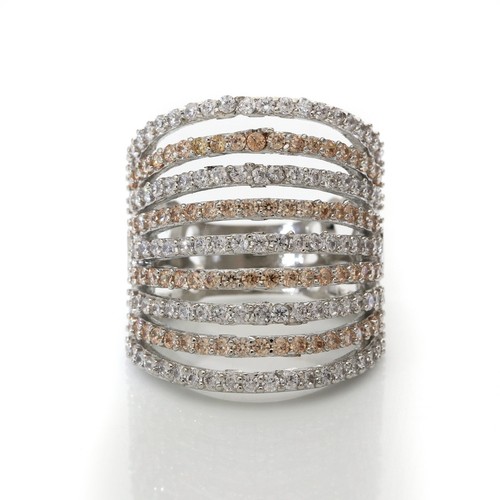 Umwerfend Cubic Zirkonia Nine Line Riesiges Hochzeit Damen Ring Variant Color - Bild 81 von 129