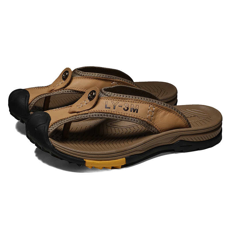 PANTOFOLA D’ORO Sandali da spiaggia uomo moda casual ciabatte in pelle estive outdoor infradito