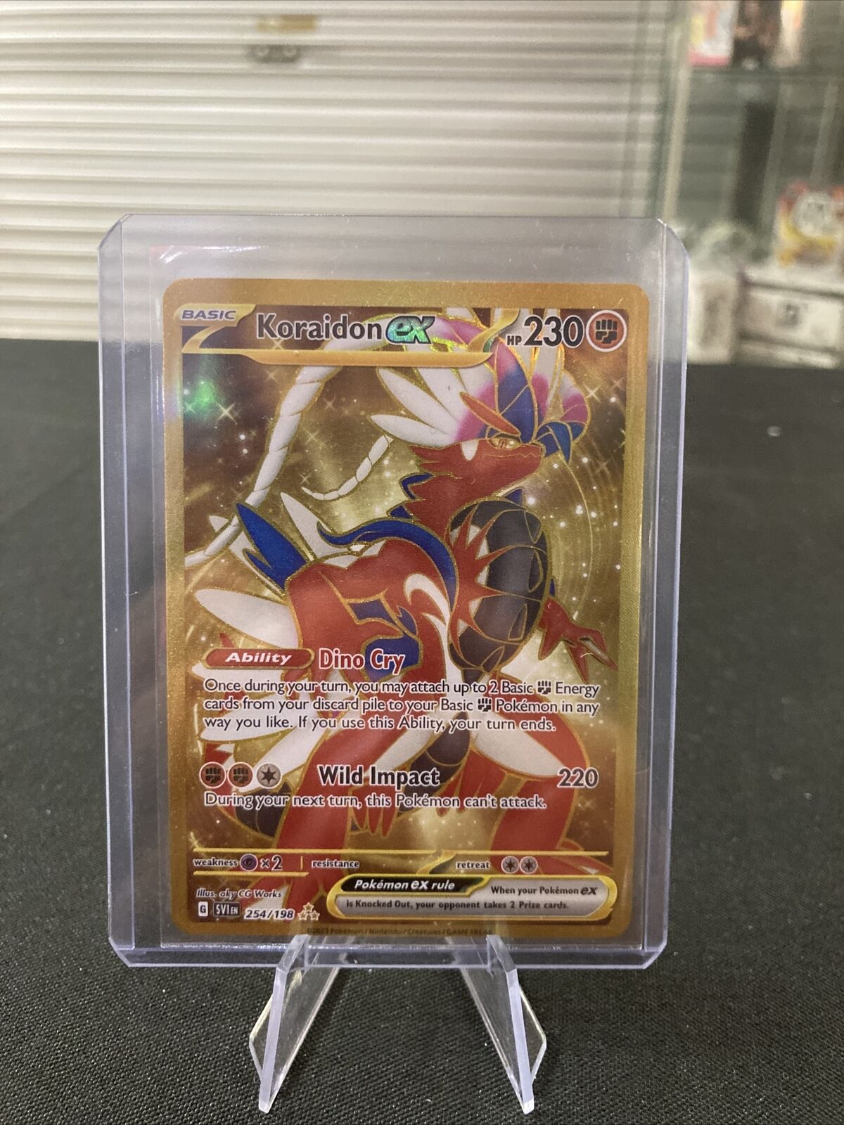 Koraidon EX Gold Card 254/198, Hobbies & Toys, Toys & Games on Carousell