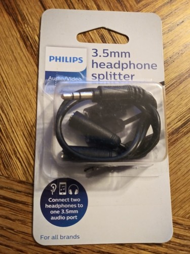 Philips Audio/Video 3.5mm Head Phone Splitter for all Brands 3.5 Audio Port - Picture 4 of 8