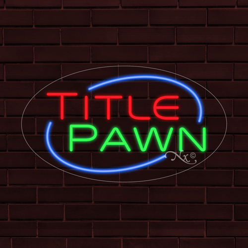 NEU "TITLE PAWN" mit RAND OVAL 28x16 ZOLL LED FLEX FENSTER/WAND INNEN SCHILD 34611 - Bild 1 von 1