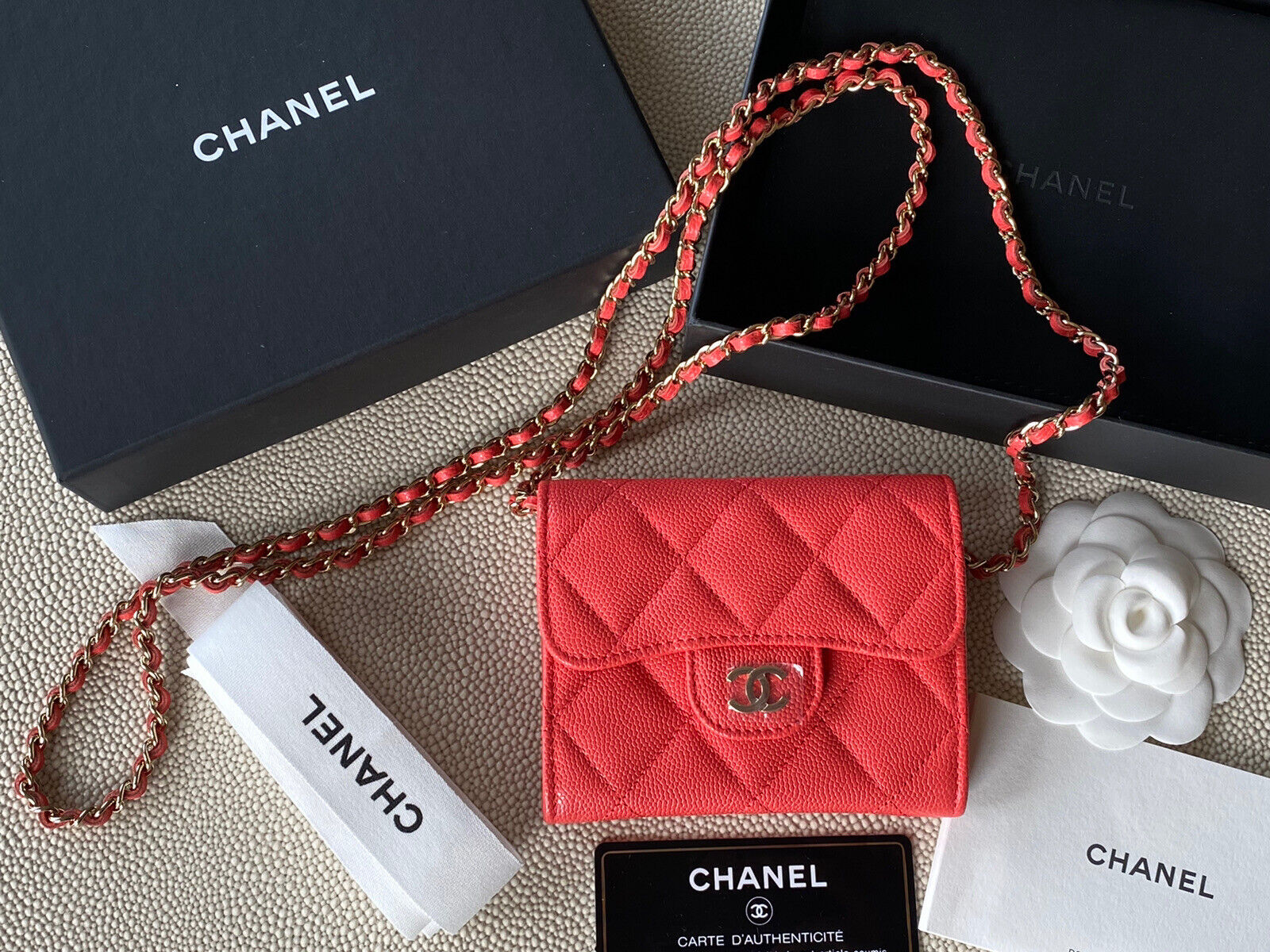 silver chanel card holder wallet