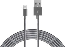 Just Wireless - 10' Extra Length Micro USB Cable - Slate