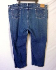 vtg Wrangler Rugged Wear Men's Med/Dark Wash Denim Jeans Work Chore sz 54 X 30