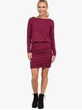 Toad&Co Women's Outfox Dress, Dark Thistle Size M   4546